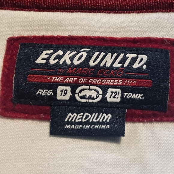 Ecko Unltd. Y2K Men's Navy and White Jacket Sz Medium - Picture 3 of 4